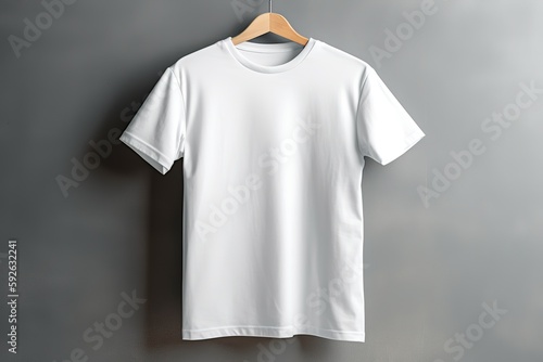 white t shirt hanging on wall