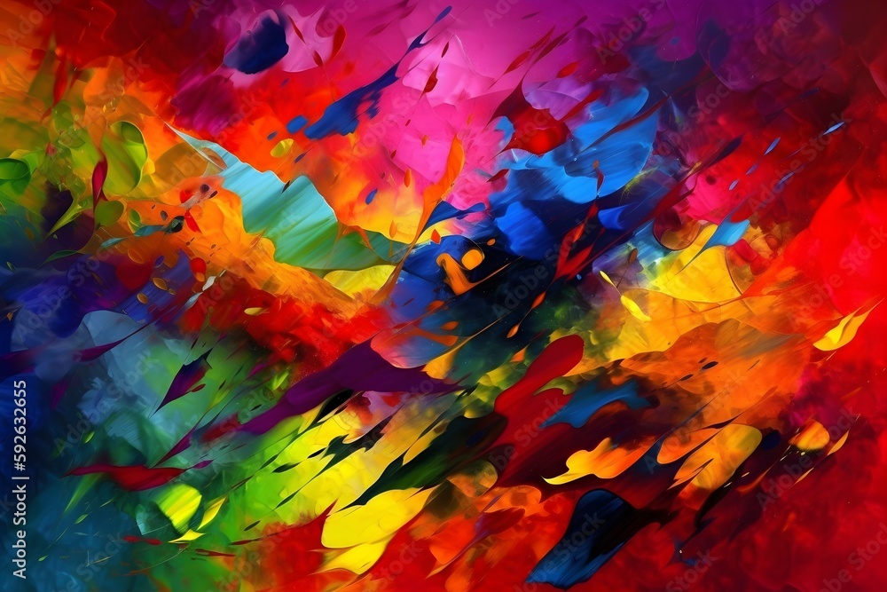 abstract colorful background. generative AI illustration.