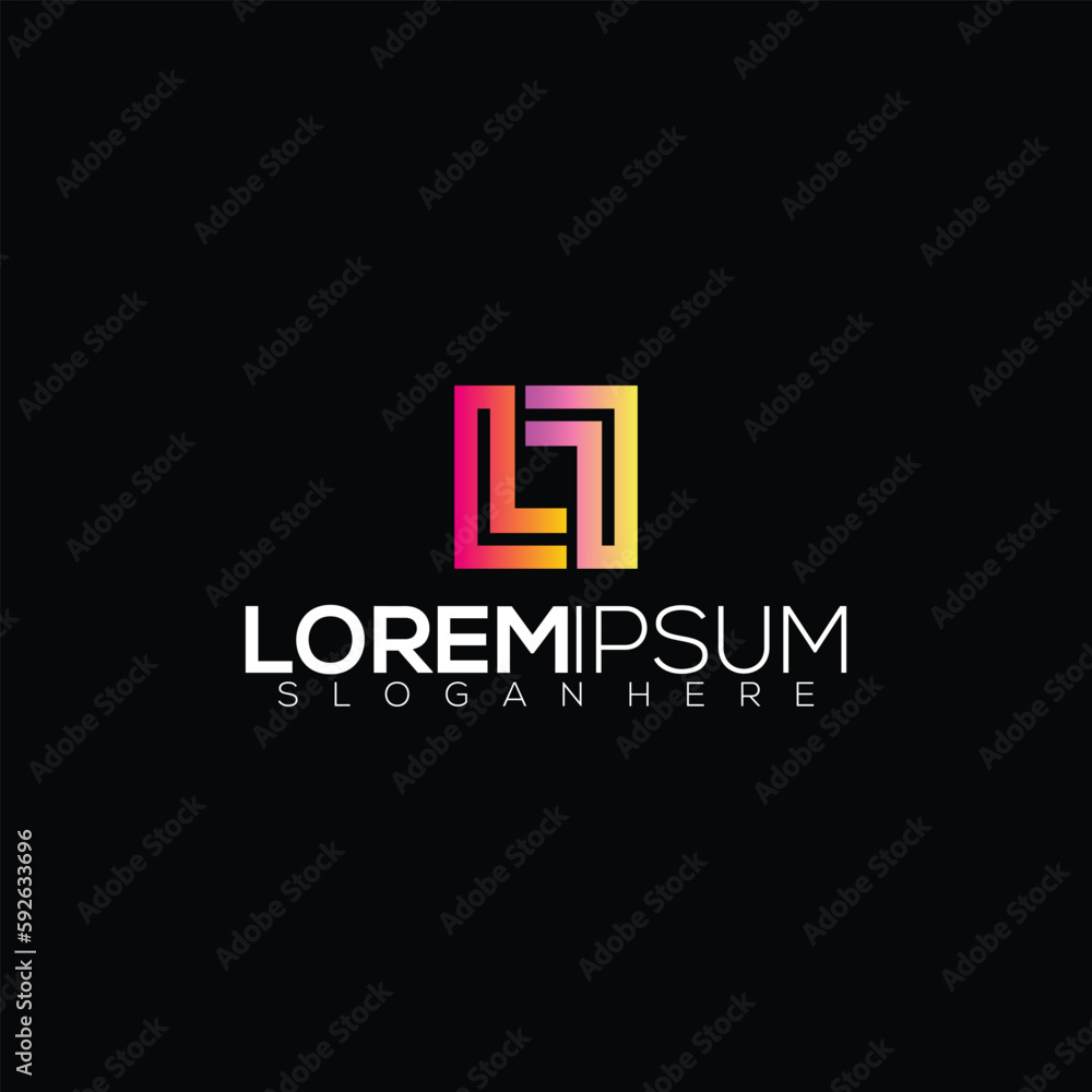 modern L letter logo design color full template illustration