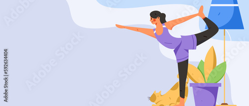 Vector internet operation hand-drawn illustration of people exercising and running healthy 