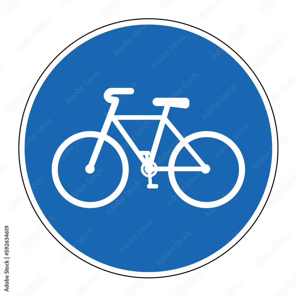 bicycle parking sign blue round background bicycle parking sign blue round background