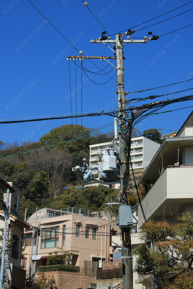 日本の閑静な住宅地(兵庫県神戸市東灘区)