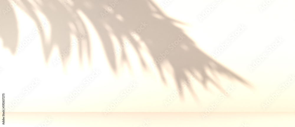 blurred shadow of palm leaves on a yellow wall. Abstract minimal background for a product presentation. Summer and spring seasons blurred shadow of palm leaves on a yellow wall. Abstract minimal background for a product presentation. Summer and spring seasons