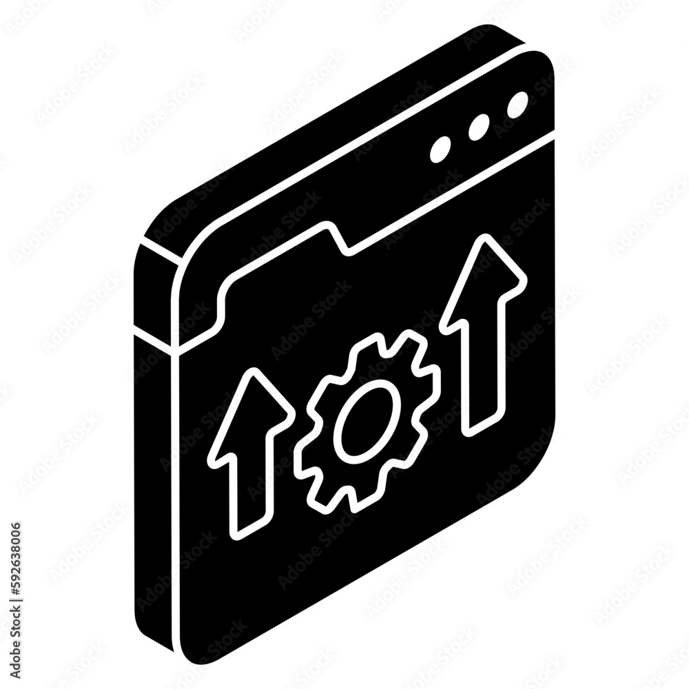 A unique design icon of web setting A unique design icon of web setting