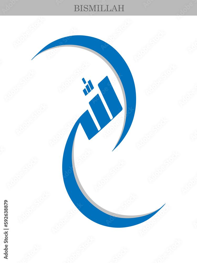 Fototapeta premium Allah Calligraphy Painting Art In Color and White Background