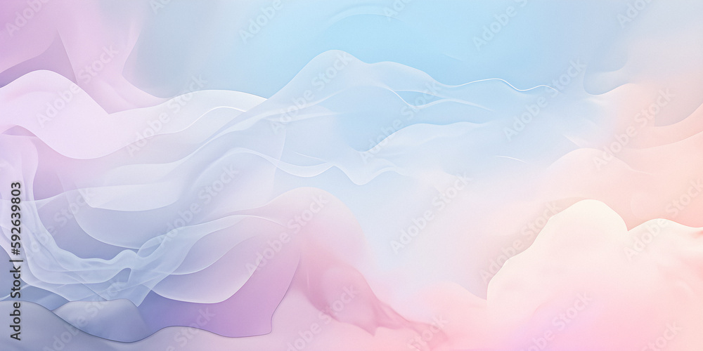 Soft pastel organic abstract wave pattern background, soft focus with copy space, background for presentation - generative AI