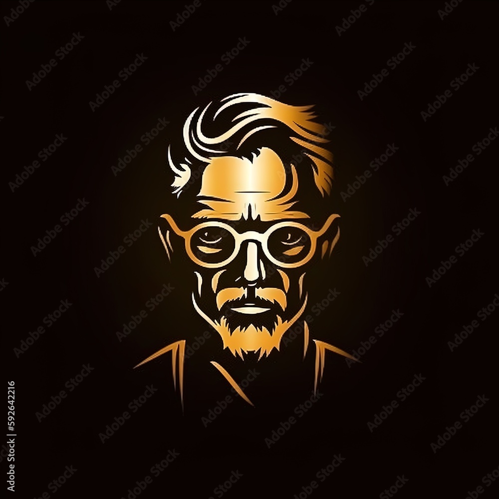 Digital art of a man face, generative ai Digital art of a man face, generative ai