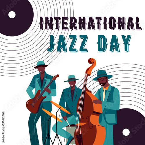 international jazz day. live music band poster