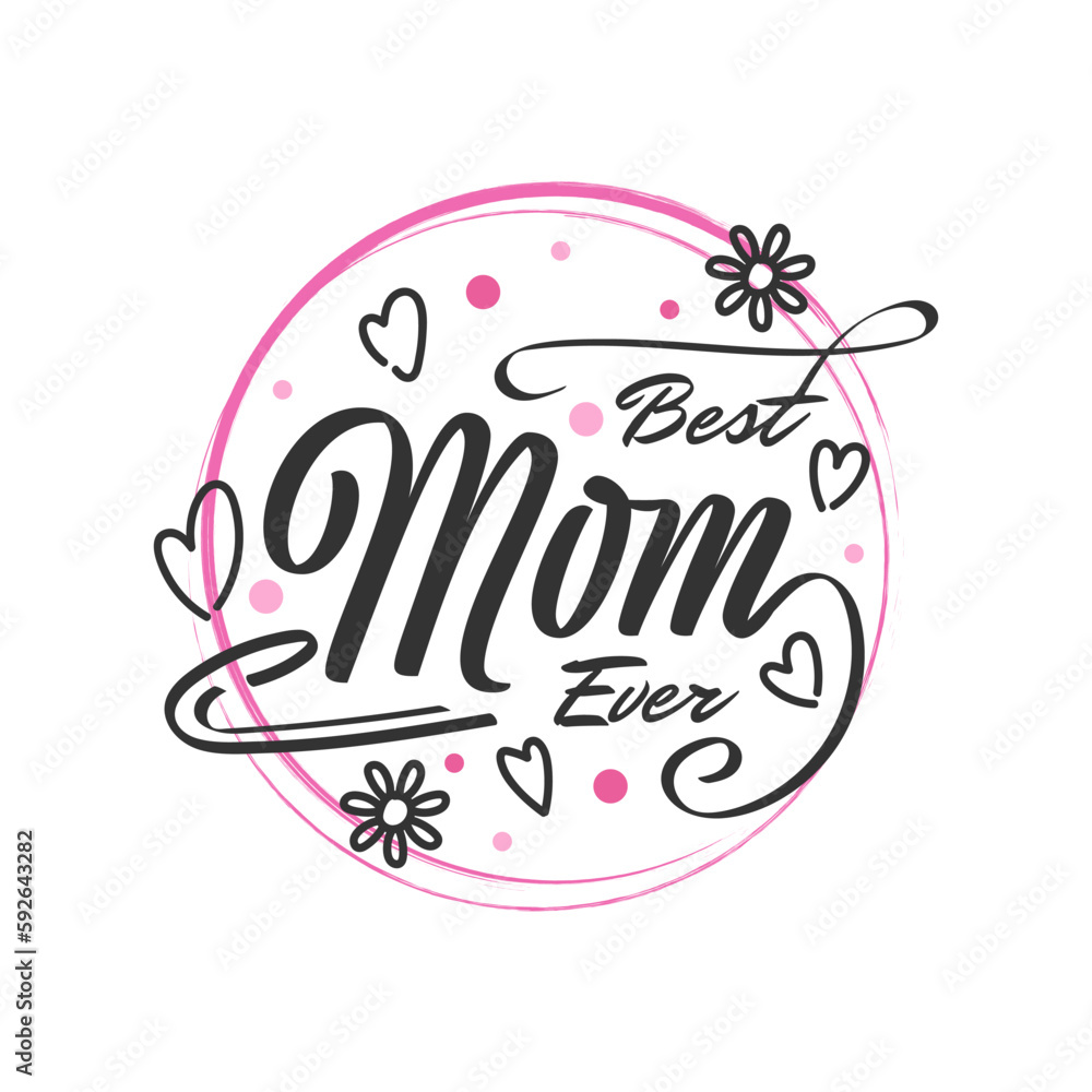 Obraz premium Happy Mother's Day Lettering. Mother Day Typography, Can be Used for Greeting Card, Poster, Banner, or T Shirt Design