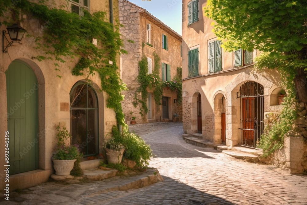  old town in good provence Generative AI