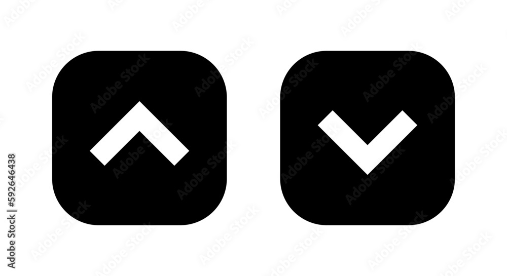 Up and down arrows icon vector isolated on square background Up and down arrows icon vector isolated on square background