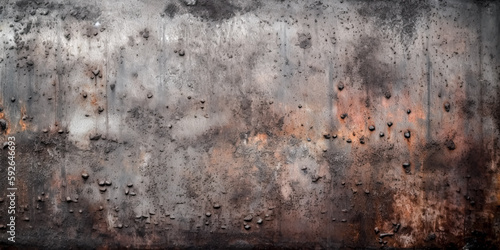 A grunge dirty metal background or texture was created - generative ai.
