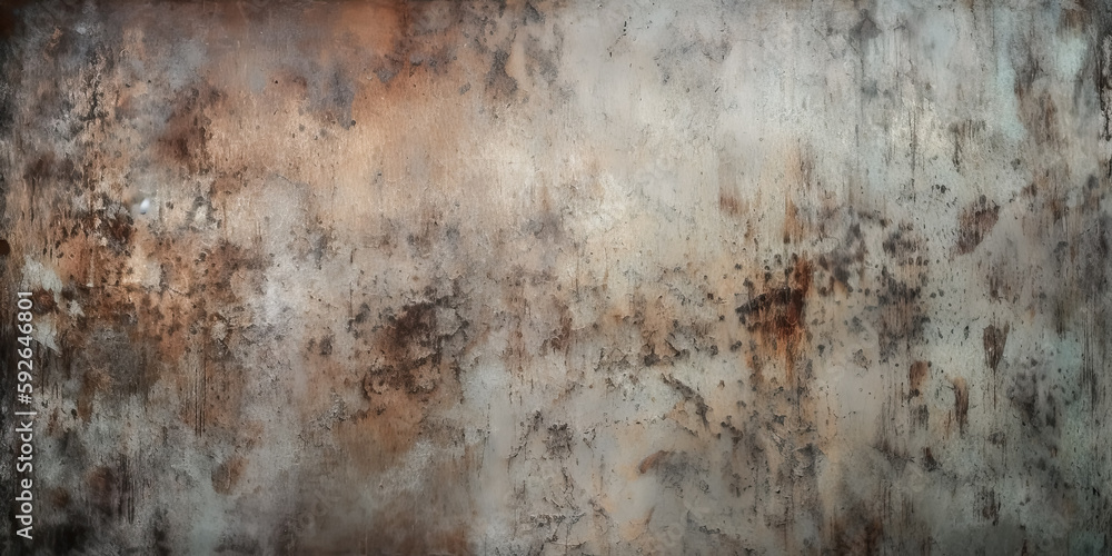 A grunge, dirty metal background or texture was cleared - generative ai. A grunge, dirty metal background or texture was cleared - generative ai.