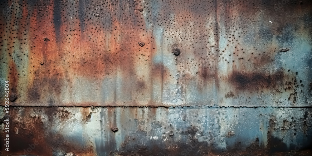 A grunge and dirty metal background/texture was created with a clear perception - generative ai.