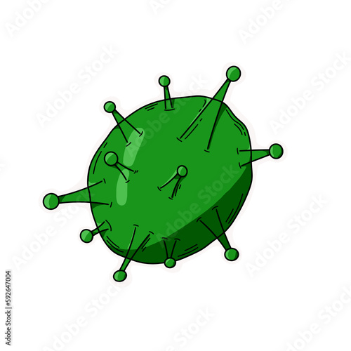 Doodle science sticker on transparency background