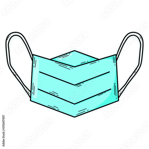 Doodle science sticker on transparency background