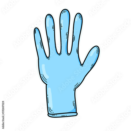 Doodle science sticker on transparency background