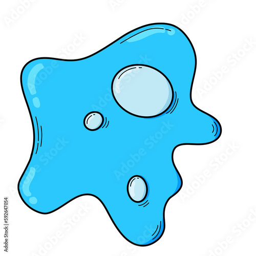Doodle science sticker on transparency background