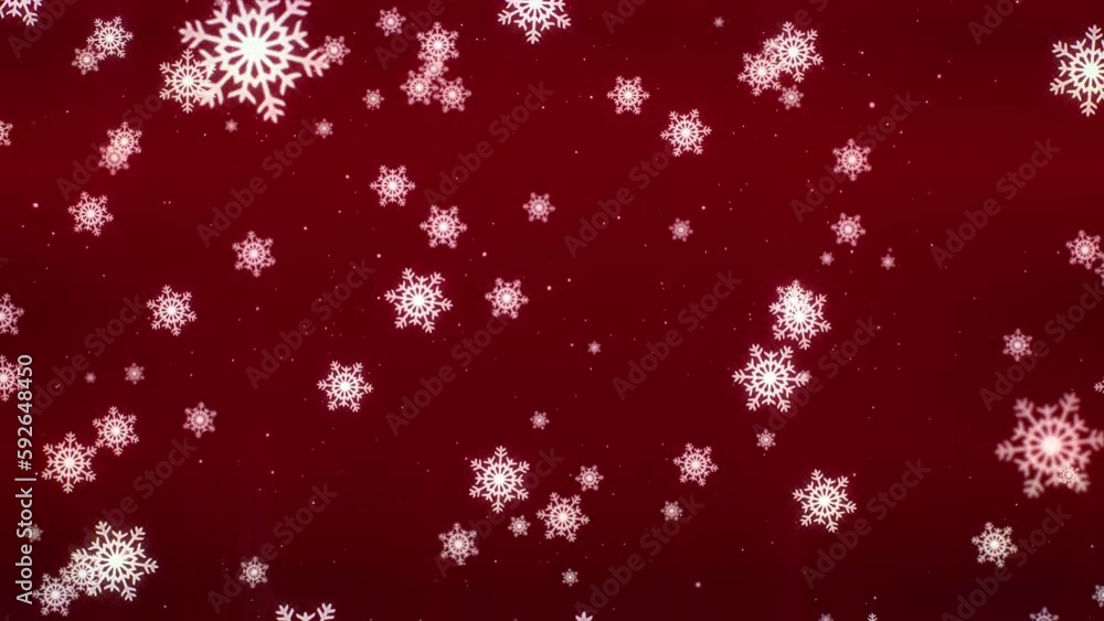 Falling Snowflakes Rain Loop - Winter Wonderland Backdrop Falling Snowflakes Rain Loop - Winter Wonderland Backdrop