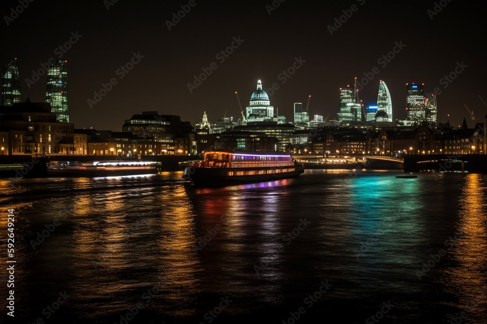 london city lights Generative AI