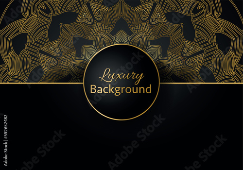 Luxury mandala background with golden arabesque pattern Arabic Islamic east style. Ramadan Style Decorative mandala. Mandala for print
