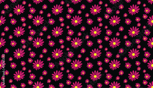 Geometric ethnic pattern seamless flower color oriental.
seamless pattern.Design for fabric,curtain,black background, carpet, shawl,clothing,wrapping, Batik,fabric,handkerchief,Vector illustration.