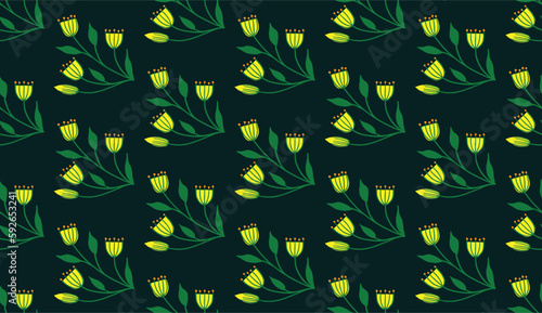 Geometric ethnic pattern seamless flower color oriental.
seamless pattern.Design for fabric,curtain,black background, carpet, shawl,clothing,wrapping, Batik,fabric,handkerchief,Vector illustration.
