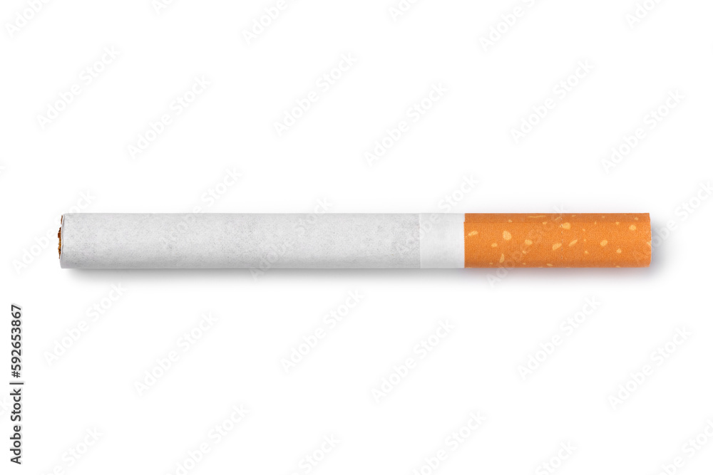 Single cigarette isolated isolated on white background Single cigarette isolated isolated on white background