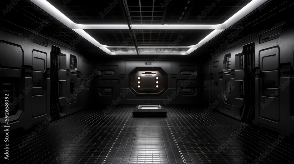 spaceship interior, generative AI