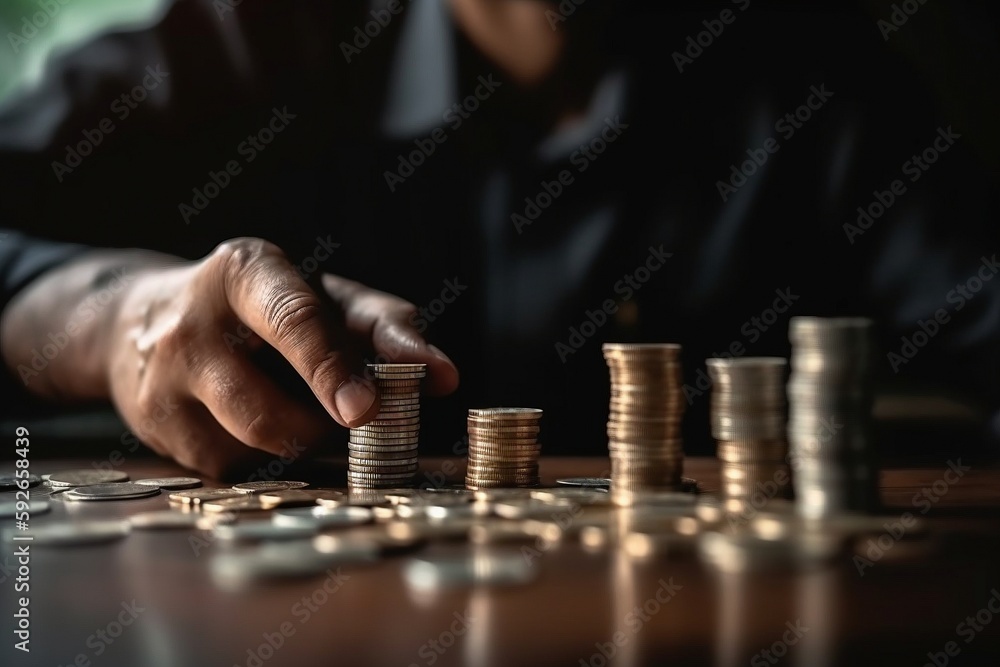 Financial Investment Growth with Coin Stacking, Generative AI