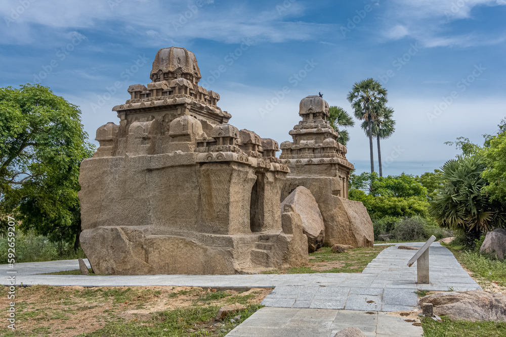 Exclusive Monolithic - Pidari Amman Ratha is UNESCO World Heritage Site located at Great South Indian architecture. World Heritage in South India, Tamil Nadu, Mamallapuram or Mahabalipuram Exclusive Monolithic - Pidari Amman Ratha is UNESCO World Heritage Site located at Great South Indian architecture. World Heritage in South India, Tamil Nadu, Mamallapuram or Mahabalipuram