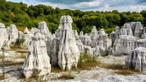 Stunning landscape of the limestone formations, Generative AI