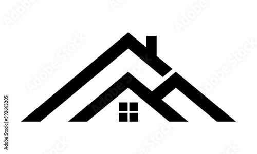 simple roof building home logo