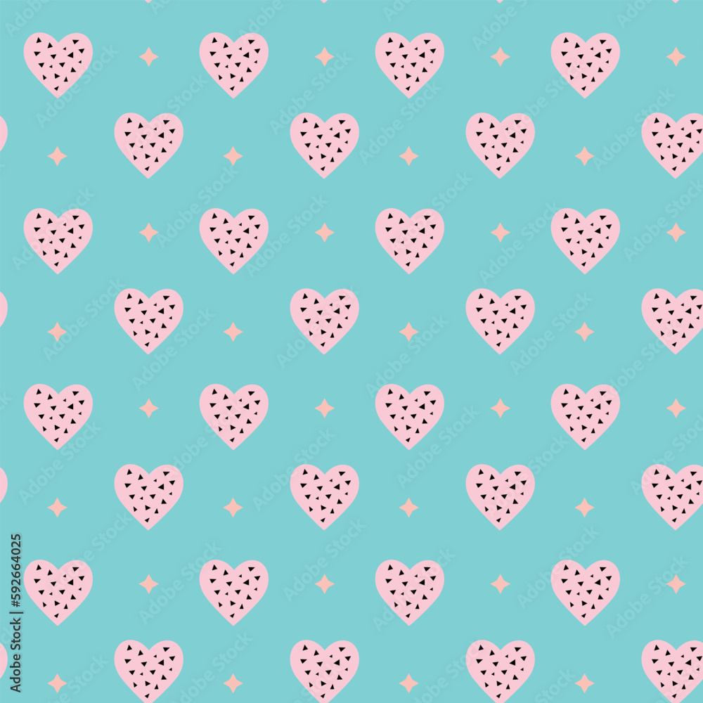 seamless pattern with hearts seamless pattern with hearts