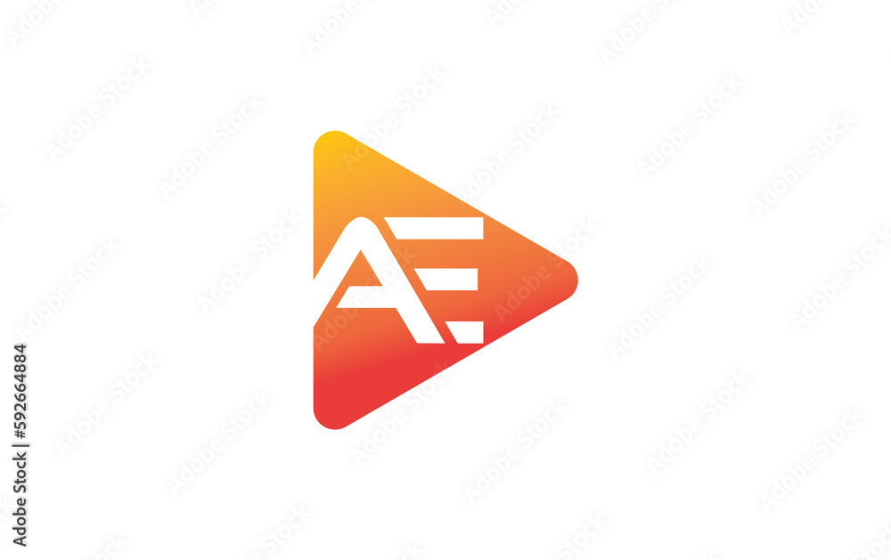 Play button icon and play button logo symbol with icon letter Play button icon and play button logo symbol with icon letter
