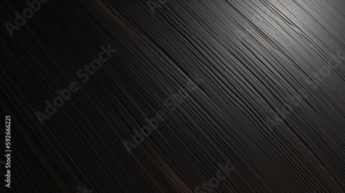 Ebony, black wood texture Background. Generative AI.