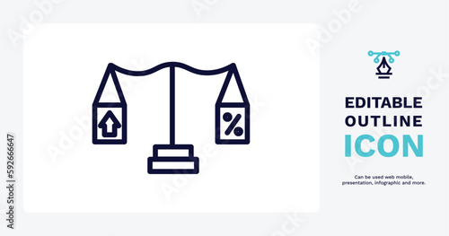 juridical icon. Thin line juridical icon from real estate industry collection. Outline vector isolated on white background. Editable juridical symbol can be used web and mobile