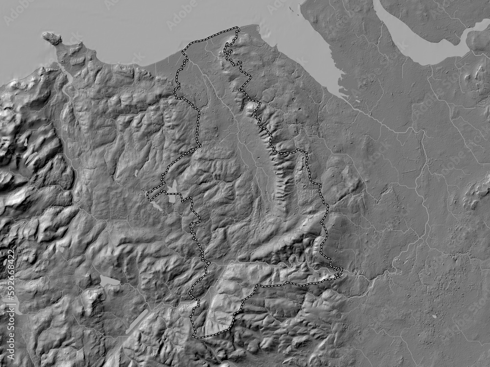 Denbighshire, Wales - Great Britain. Bilevel. No legend Denbighshire, Wales - Great Britain. Bilevel. No legend