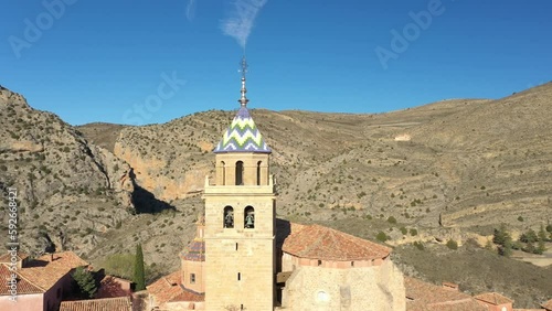 Close View over Church in Albarracin, Teruel, Spain photo