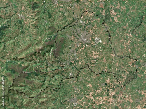 Wrexham, Wales - Great Britain. Low-res satellite. No legend