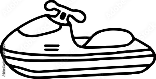 jet ski outline doodle