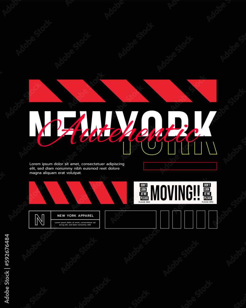 Fototapeta premium new york clothing typography, slogan and abstract design vector illustration
