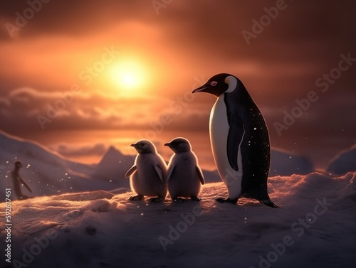 Penguins Family
