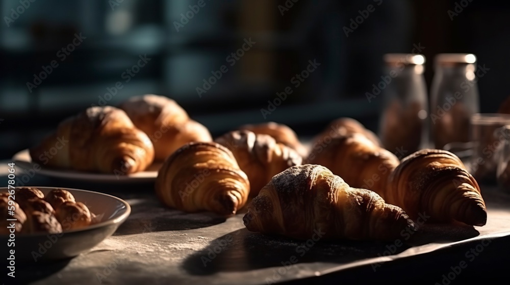Croissant, Generative AI, Illustration Croissant, Generative AI, Illustration