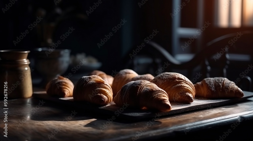 Croissant, Generative AI, Illustration Croissant, Generative AI, Illustration
