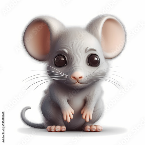 Baby Mouse Cartoon. Generative AI © simpledesign79