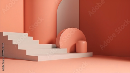 Abstract mock up scene. geometry shape podium background for product