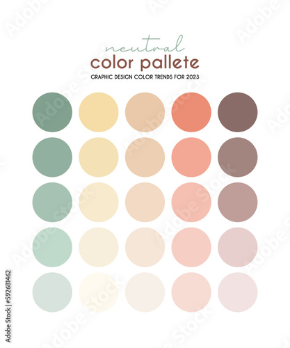 Neutral color pallete. Modern color pallete. Soft pastel colors. color trend 2023