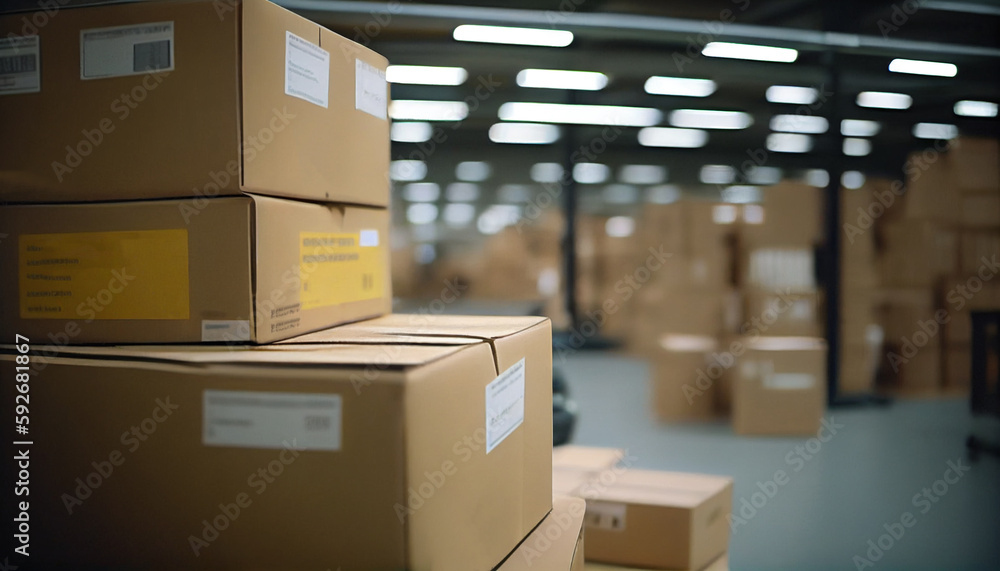 Boxes in stock. Generative AI Boxes in stock. Generative AI