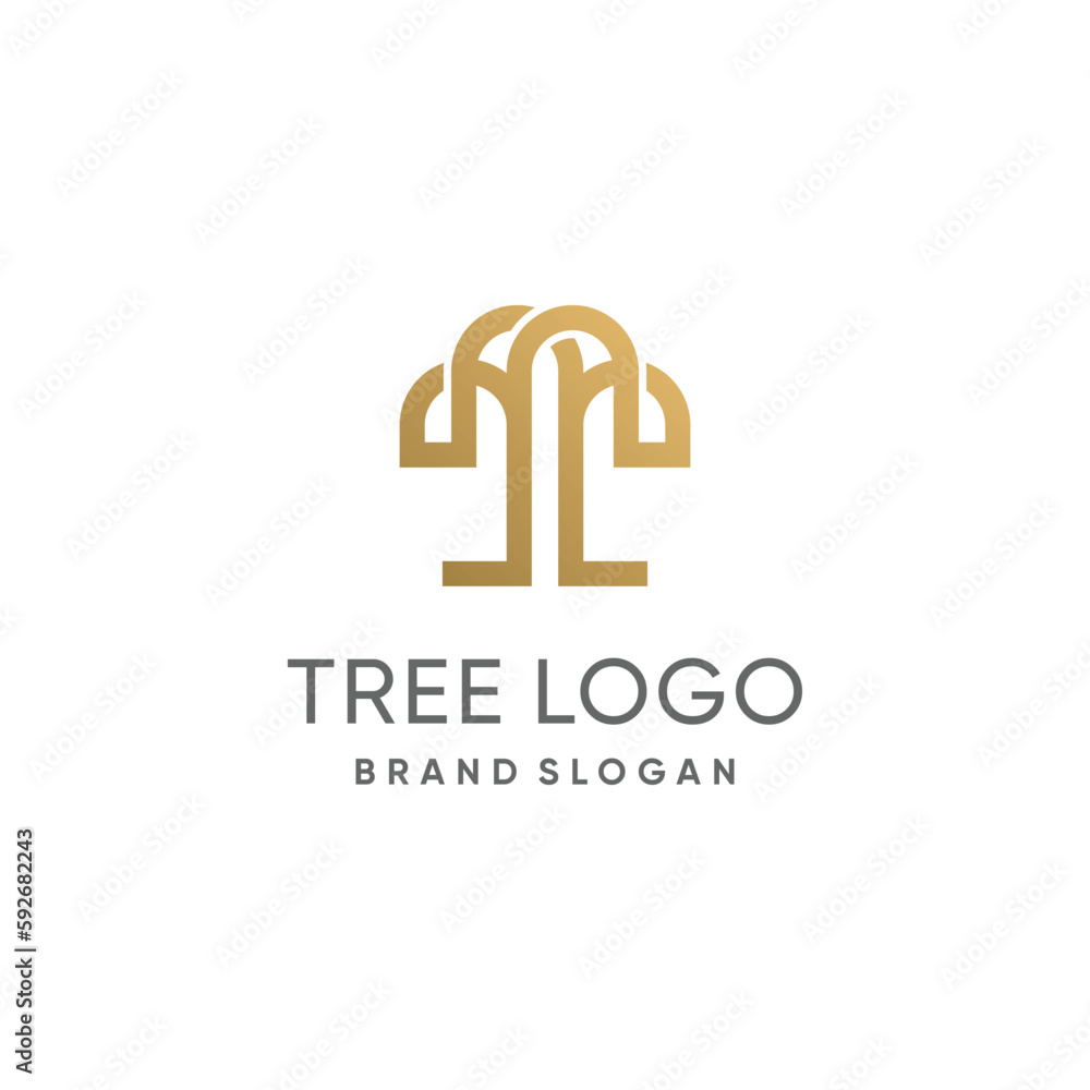 Tree logo design idea with creative concept Tree logo design idea with creative concept